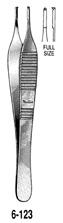 Forceps Tissue Suture Dressing Adson 1 X 2 teeth w/tying platform ** Special Order - Non Stocked Item ** by Integra York PA, Inc. (Miltex)  ID 6-123